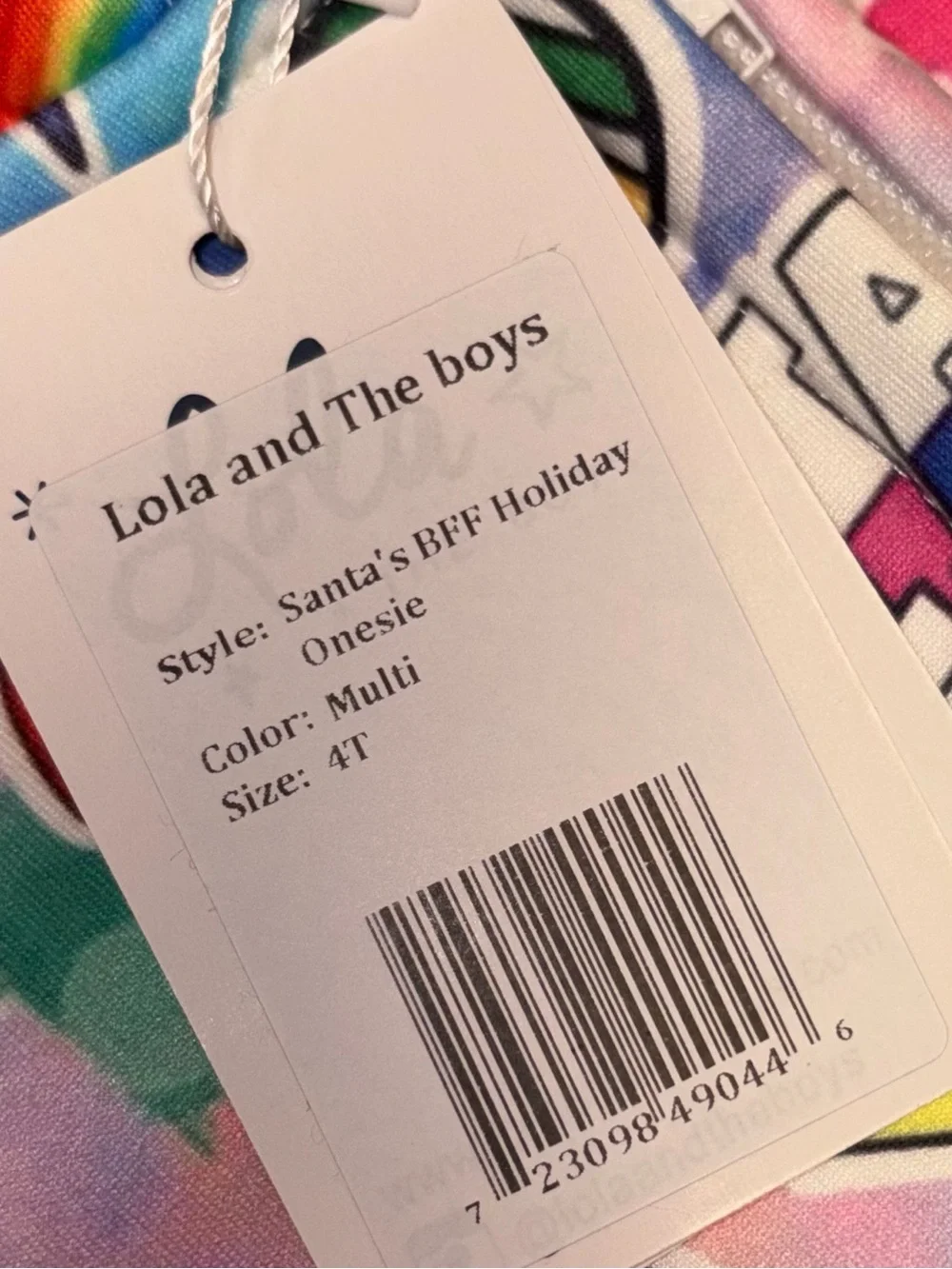 Lola and the Boys Santa’s BFF Holiday one-piece Size 4T